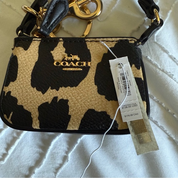 Coach Mini Nolita Leopard Bag Charm - Picture 4 of 4